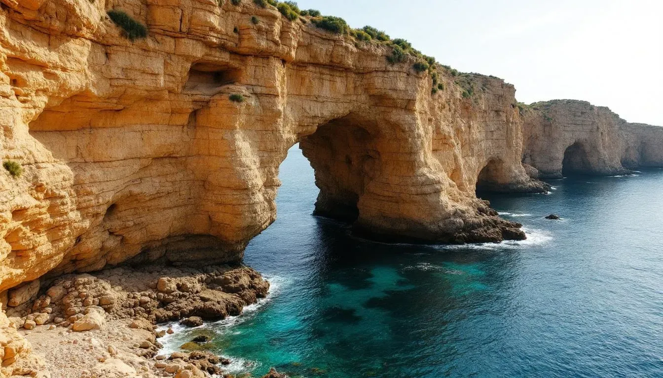 Filming in Gozo at Dwejra coastal cliffs