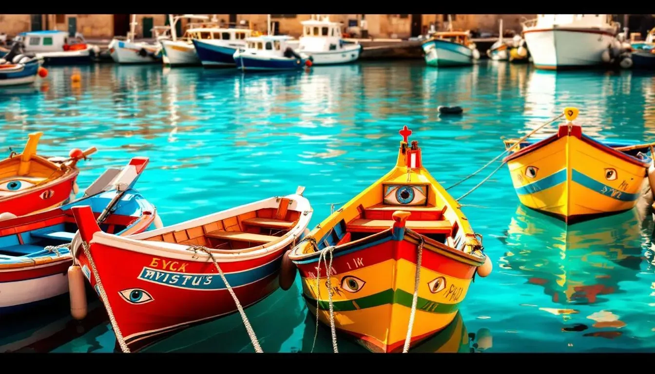 Marsaxlokk Luzzu Boats - filming location in Malta